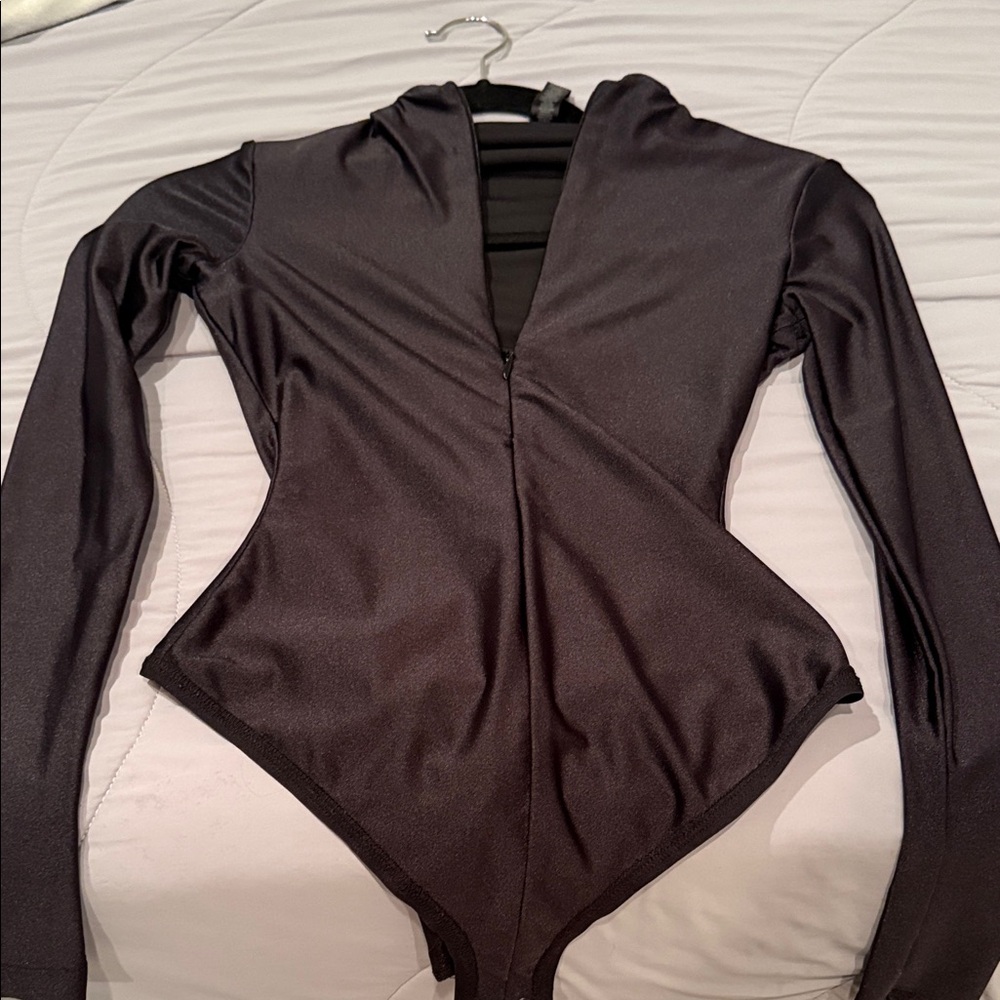 SKIMS Black Long Sleeve Bodysuit